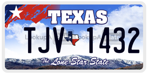 TJV1432 license plate in Texas