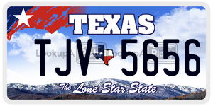 TJV5656 license plate in Texas