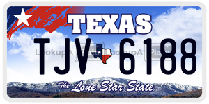 TJV6188 license plate in Texas