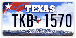 TKB1570 license plate in Texas