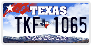 TKF1065  license plate in TX