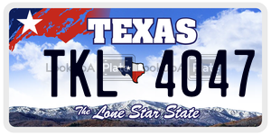 TKL4047 license plate in Texas