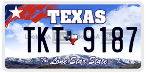 TKT9187 license plate in Texas