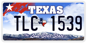 TLC1539 license plate in Texas