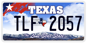 TLF2057  license plate in TX