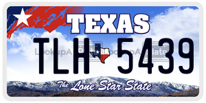 TLH5439  license plate in TX
