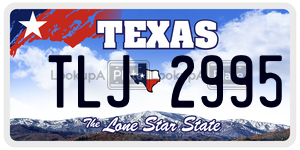 TLJ2995 license plate in Texas