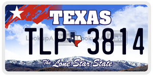 TLP3814 license plate in Texas
