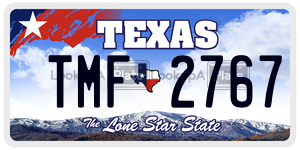 TMF2767  license plate in TX
