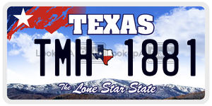 TMH1881 license plate in Texas