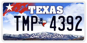 TMP4392  license plate in TX