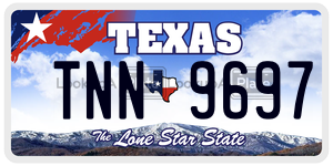 TNN9697 license plate in Texas