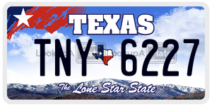 TNY6227 license plate in Texas