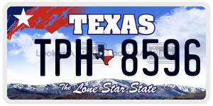 TPH8596 license plate in Texas