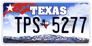 TPS5277 license plate in Texas
