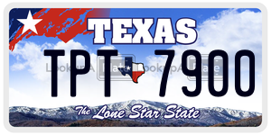 TPT7900 license plate in Texas