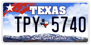 TPY5740 license plate in Texas