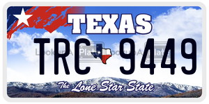 TRC9449  license plate in TX