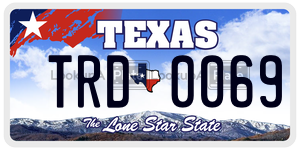 TRD0069 license plate in Texas