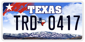 TRD0417 license plate in Texas