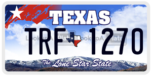 TRF1270 license plate in Texas