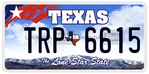 TRP6615 license plate in Texas