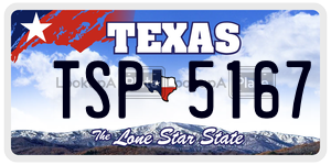 TSP5167 license plate in Texas