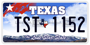 TST1152 license plate in Texas
