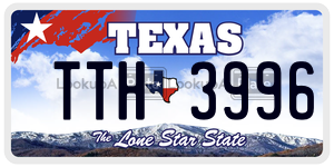 TTH3996 license plate in Texas