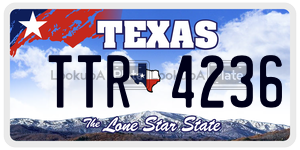 TTR4236 license plate in Texas
