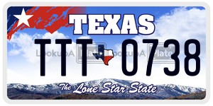 TTT0738 license plate in Texas