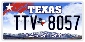 TTV8057 license plate in Texas