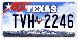 TVH2246 license plate in Texas