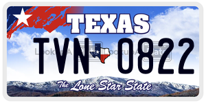 TVN0822 license plate in Texas