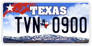 TVN0900 license plate in Texas