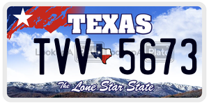TVV5673 license plate in Texas