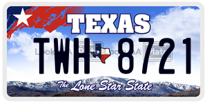TWH8721 license plate in Texas