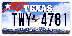 TWY4781 license plate in Texas