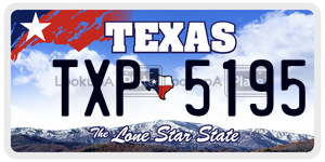 TXP5195 license plate in Texas