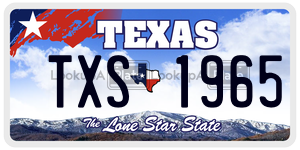 TXS1965 license plate in Texas