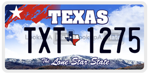 TXT1275 license plate in Texas