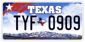TYF0909 license plate in Texas