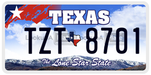 TZT8701 license plate in Texas
