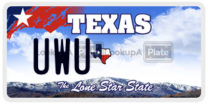 UWU license plate in Texas