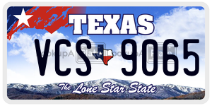 VCS9065 license plate in Texas