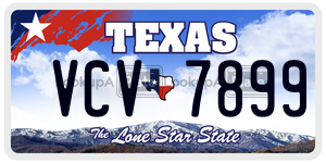VCV7899  license plate in TX