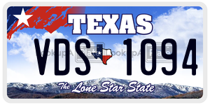 VDS1094 license plate in Texas