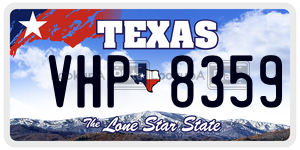 VHP8359  license plate in TX