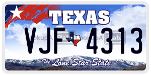 VJF4313 license plate in Texas