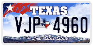 VJP4960 license plate in Texas